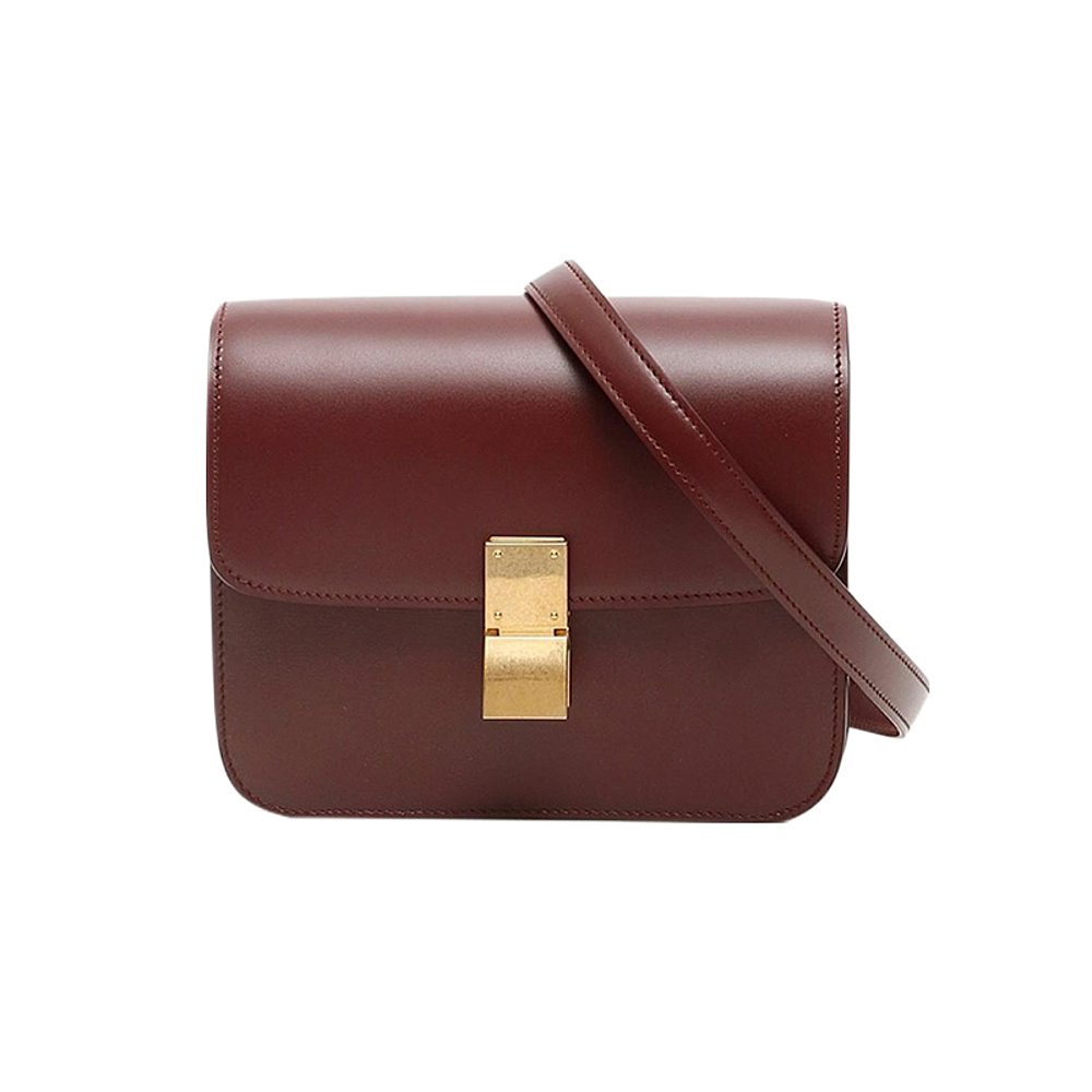 欧洲直邮celine赛琳classicbox系列女士红色小牛通用款女包