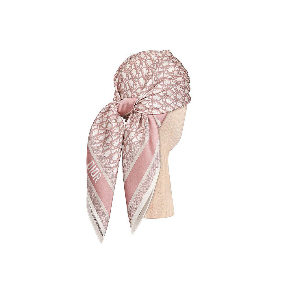 欧洲直邮dior迪奥新款女士真丝斜纹布老花图案围巾