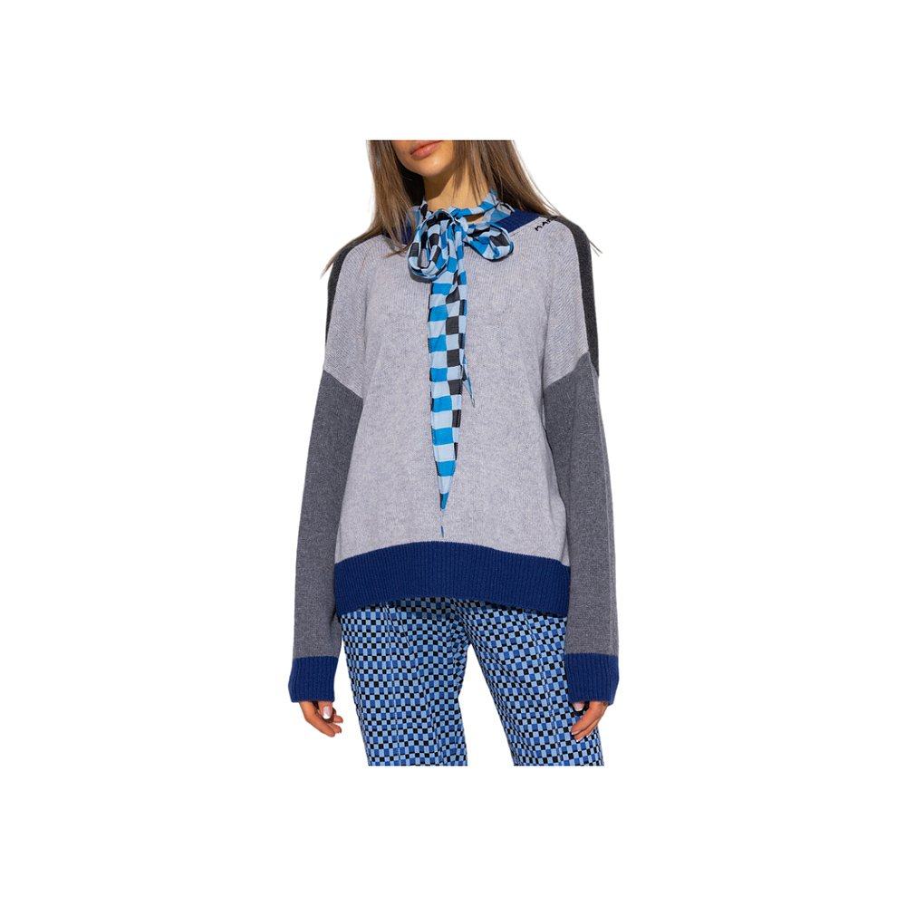 香港直发marni玛尼女士羊绒长袖毛衣衣时尚百搭毛针织衫