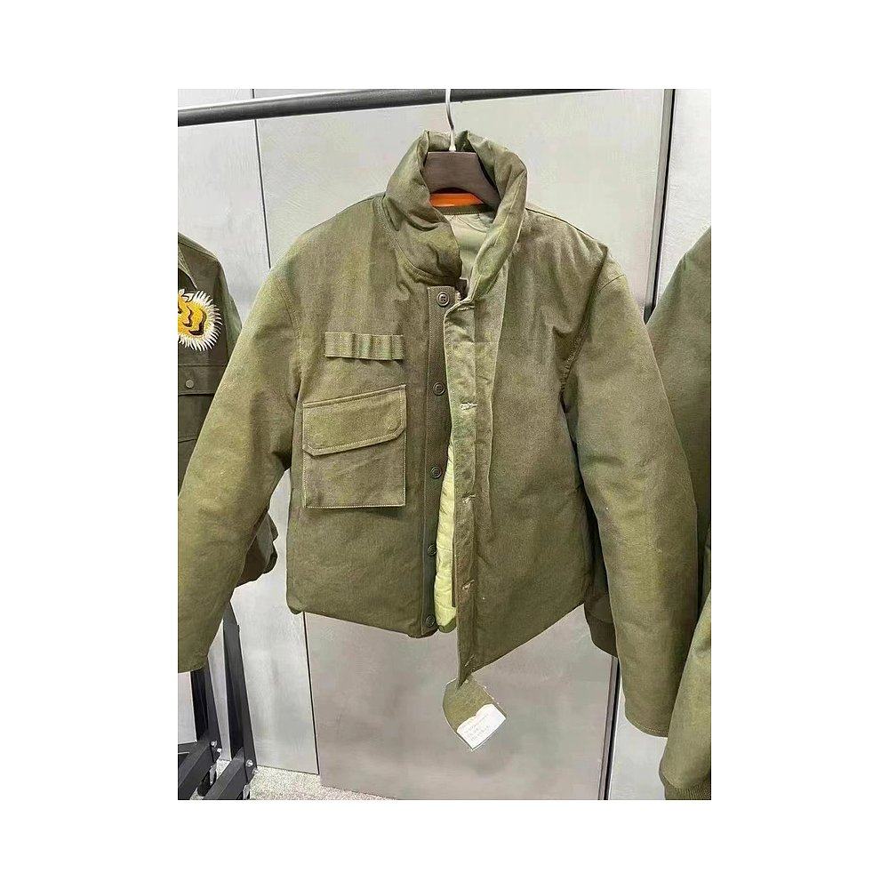 香港直邮readymadereadymade绿色竖领口袋夹克re-co-kh-0短外套