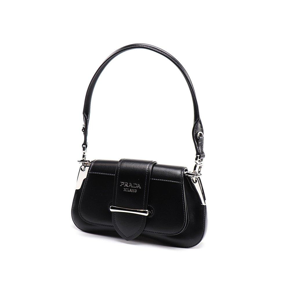 香港直邮qhprada普拉达女士黑色牛皮手提包1bd1962aixf0002女士包袋
