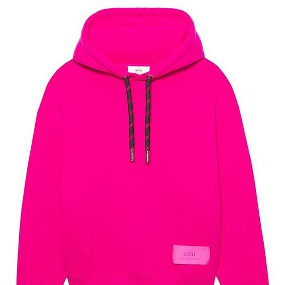 欧洲直邮amiparis男女女同紫红色棉质品牌标签卫衣