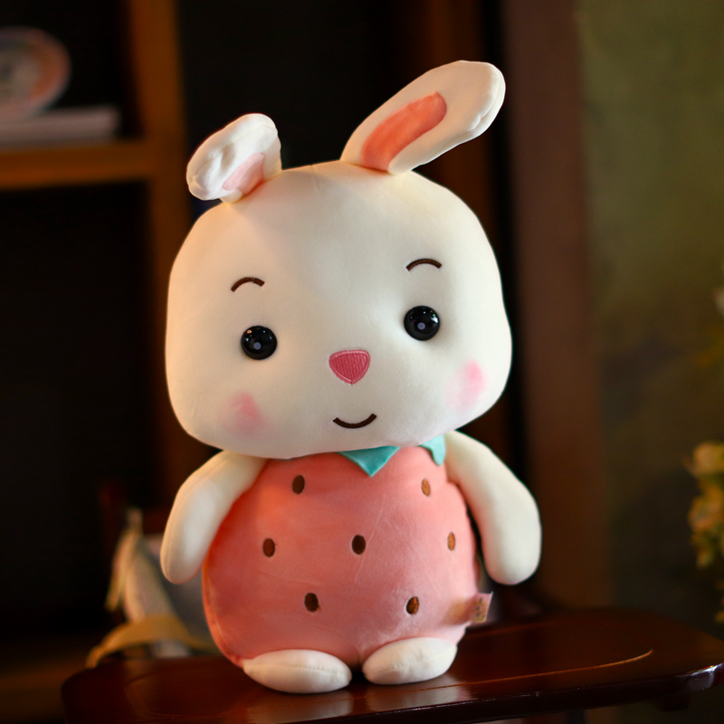 可爱水果猪猪兔子毛绒玩具草莓小猪兔兔公仔布娃娃玩偶送女孩礼物