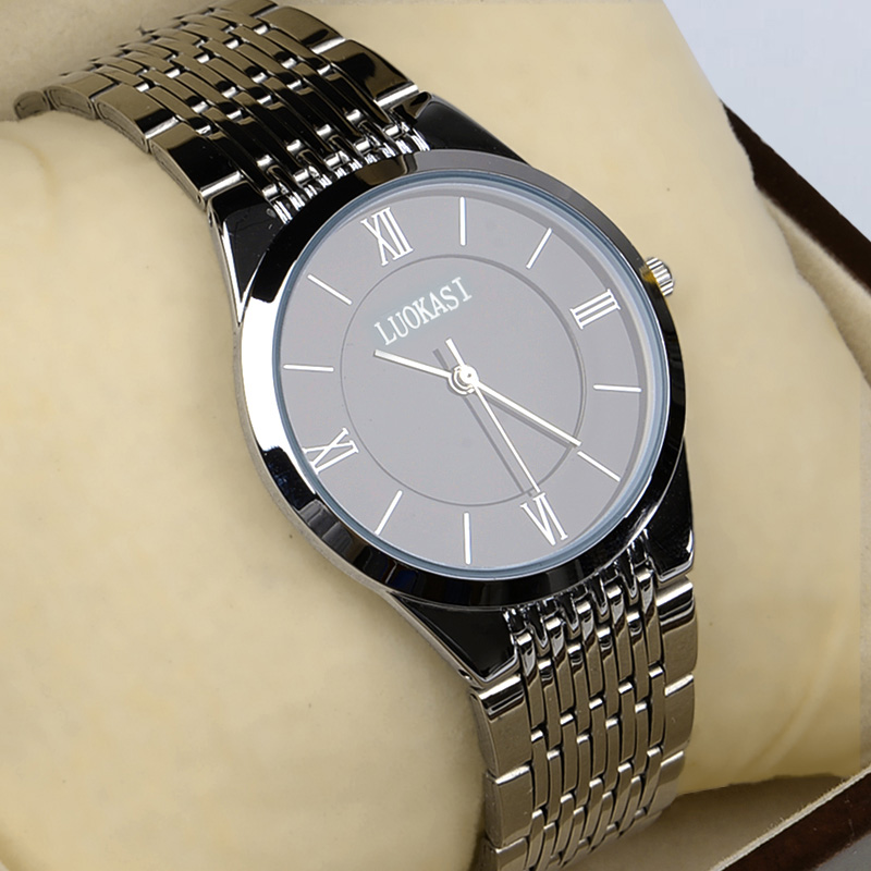新款手表男士潮流精钢防水全自动石英表时尚超薄非机械表男表