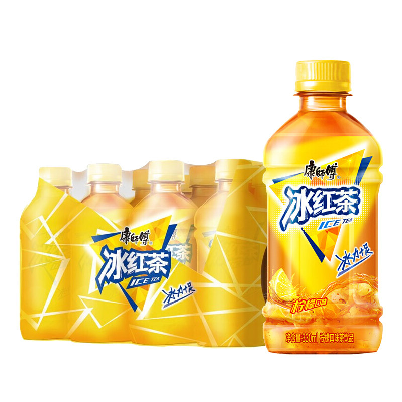 康师傅 柠檬味冰红茶 330ml*12瓶整箱迷你小瓶装果味饮料酸甜饮品