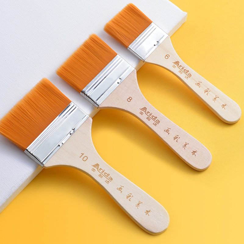 板刷尼龙毛刷软头水粉粉刷油画丙烯颜料刷子水粉