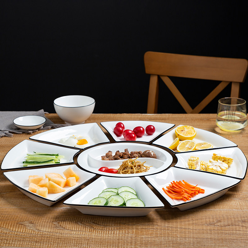 拼盘餐具过年家用圆桌摆盘餐盘抖音网红火锅盘