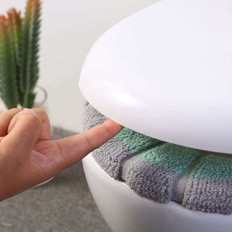 淘宝时尚拼接色马桶垫棉线套垫新品坐垫