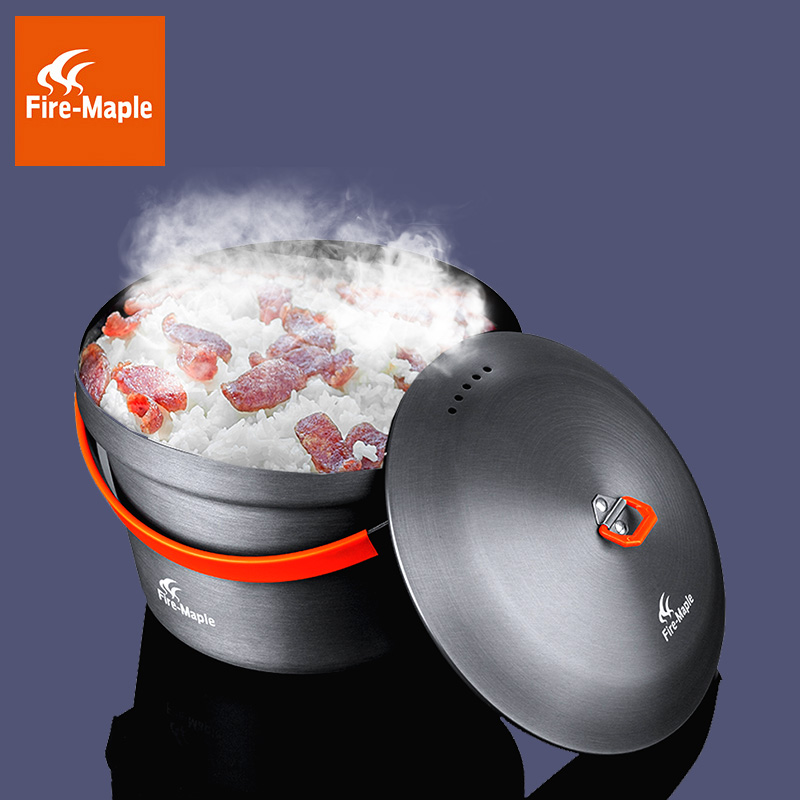 火枫户外移动厨房锅具野外煮饭锅吊锅3L自驾游做饭锅露营野炊炊具