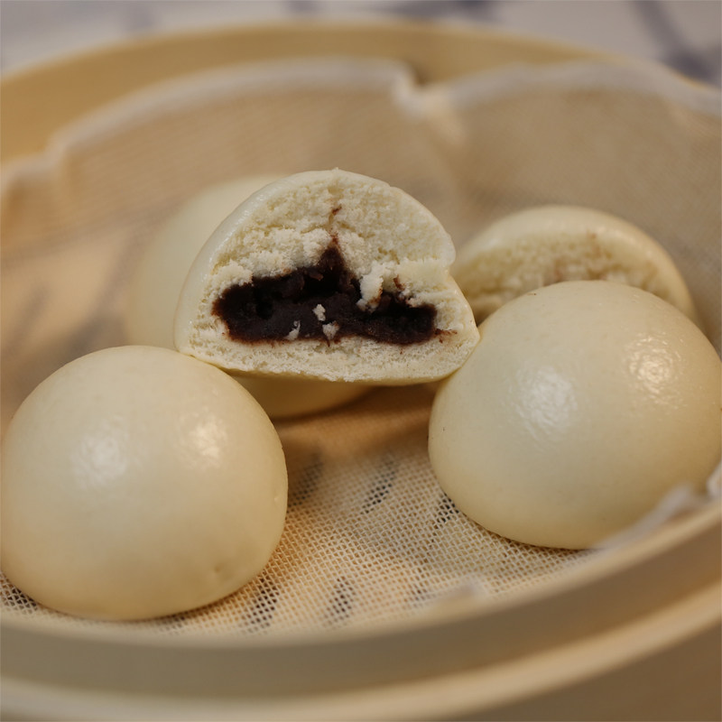 三全面点坊豆沙包600g实惠家庭装营养早餐面点面食速冻食品包子