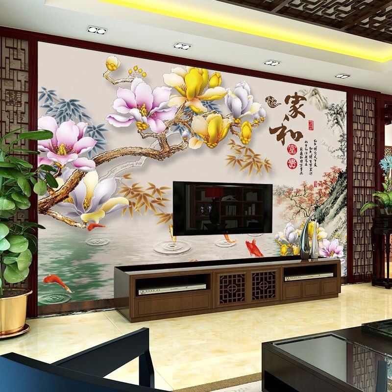 电视背景墙壁纸壁画定制10d墙画3d立体墙纸现代装饰画