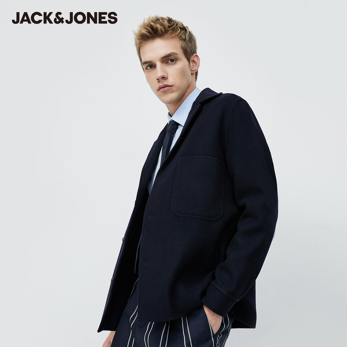 jackjones杰克琼斯outlets毛呢羊毛羊毛商商务休闲西服西装西服