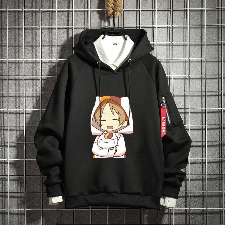 夏目友人帐卡通动漫青少年连帽卫衣男春秋季带帽外套学生个性秋装