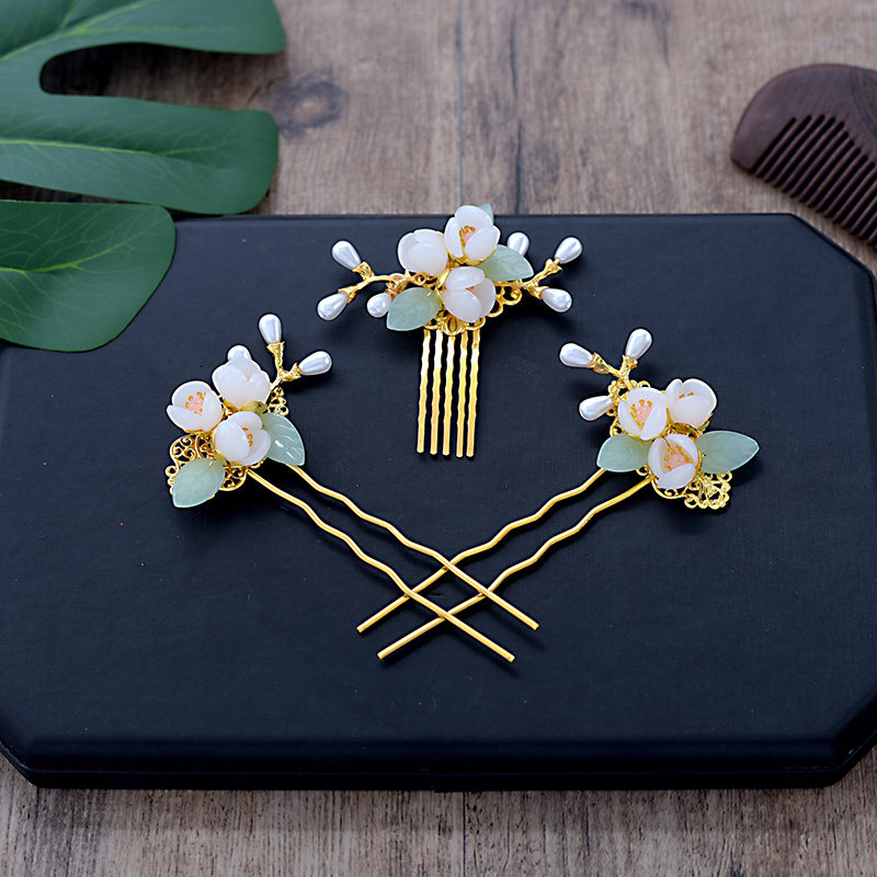 汉服头饰簪钗古风发饰汉元素束发发簪发冠表演发饰