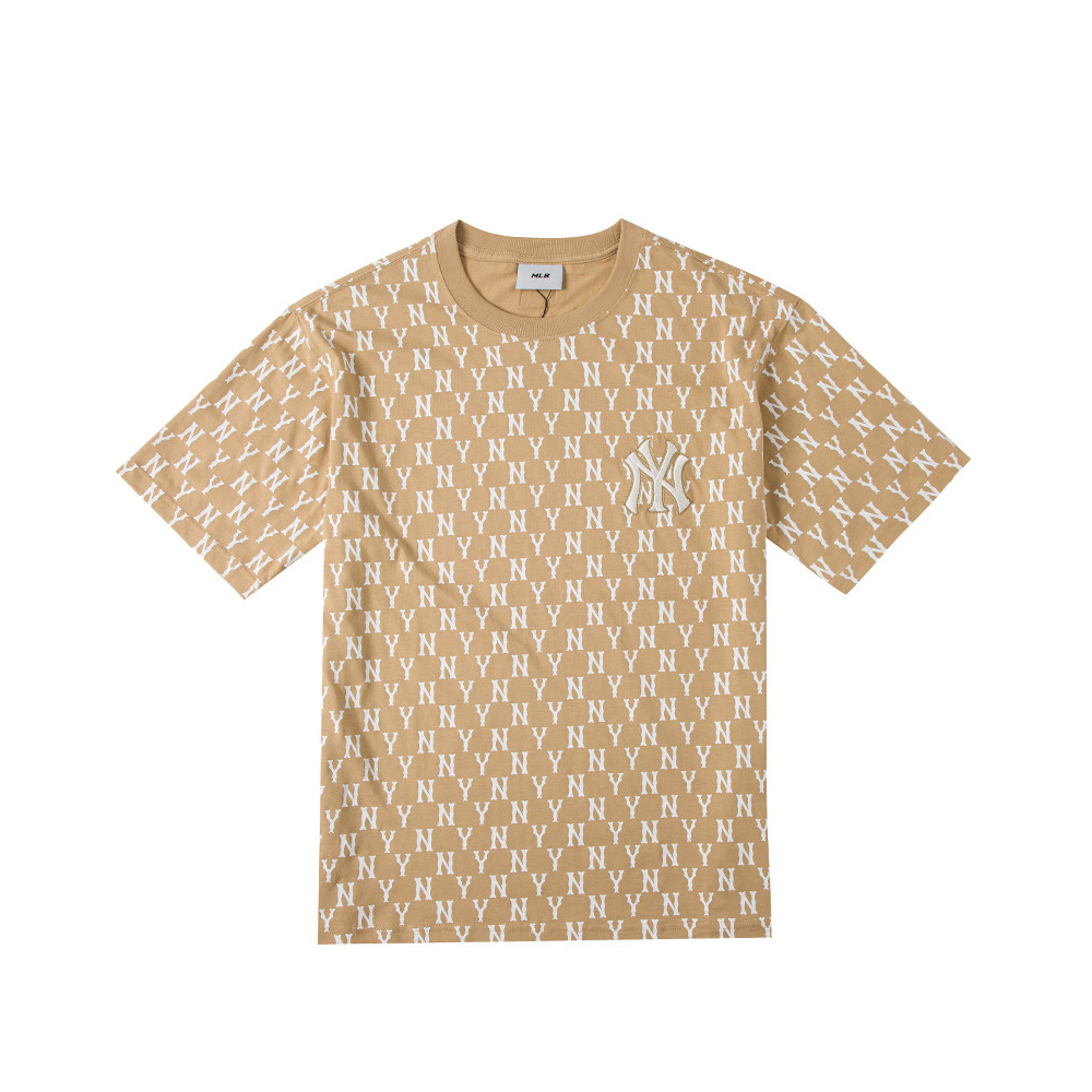 自营mlb美职棒短袖男女女同老花半袖恤衫3atsm1023运动t恤