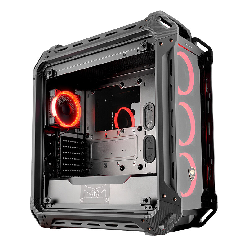 骨伽panzerevo红光rgb全塔超大eatx机箱