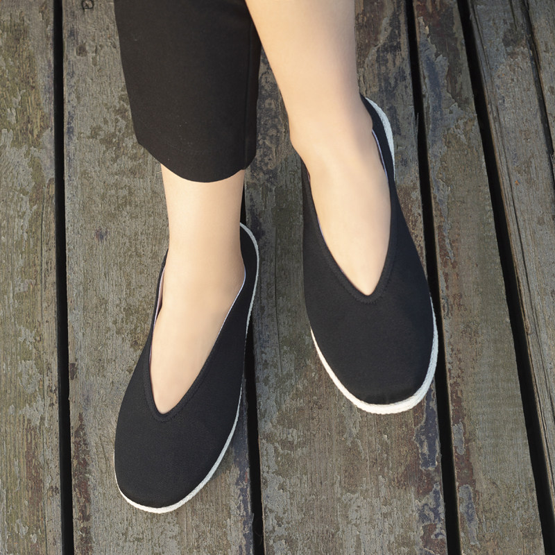 步步步升手工布鞋黑色小元口男士传统老北京中式布鞋