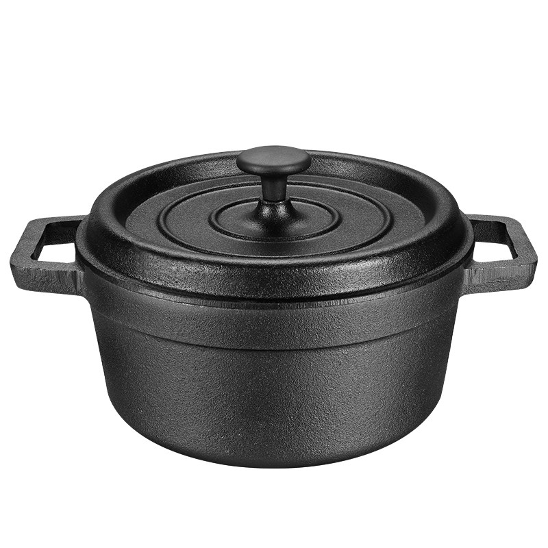 厨诗手工铸铁炖锅双耳煲汤汤锅焖烧烧锅家用炖锅