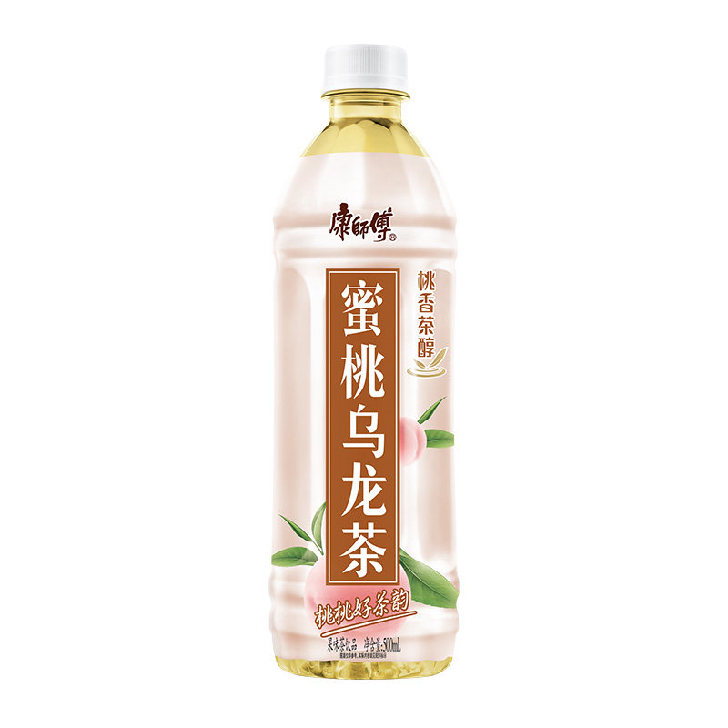 康师傅新品饮料茶饮蜜桃乌龙茶500ml瓶装整箱批发茶饮料