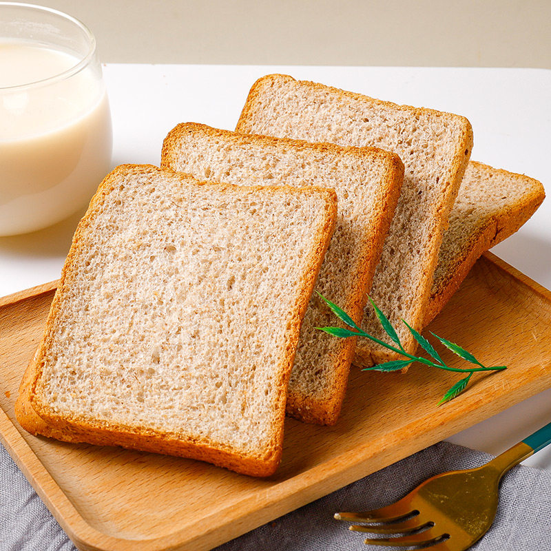 黑麦全麦面包整箱吐司片无糖精减油代餐粗粮