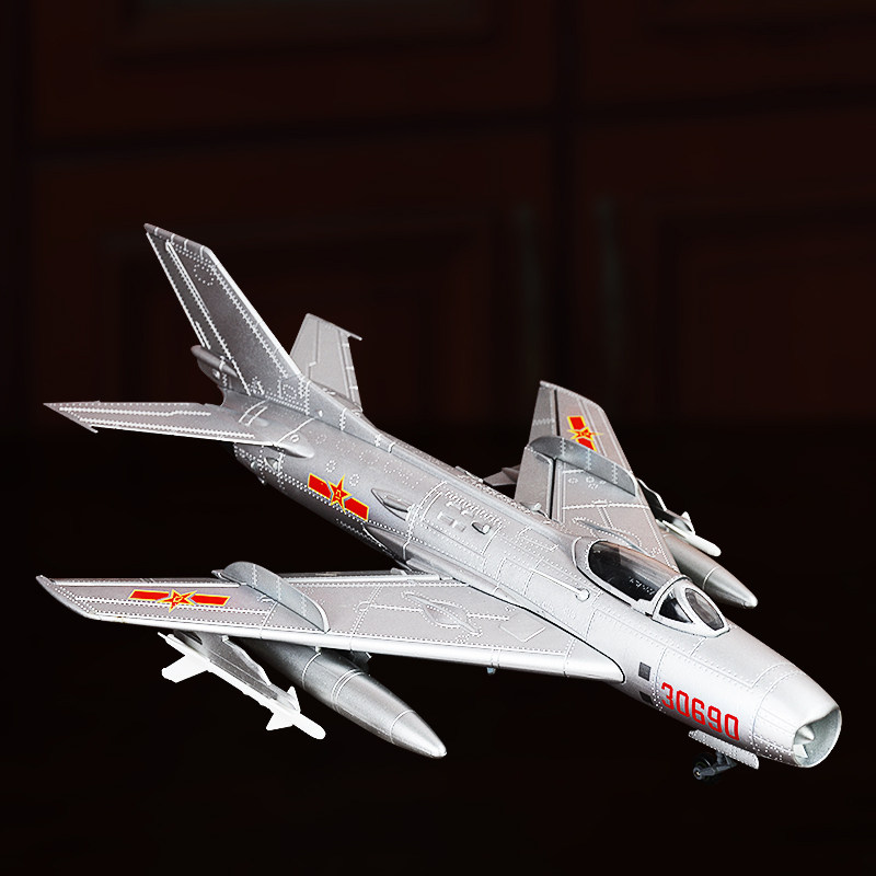 1:48 歼6战斗机合金航天模型 j-6仿真成品非拼装飞机军事航模摆件