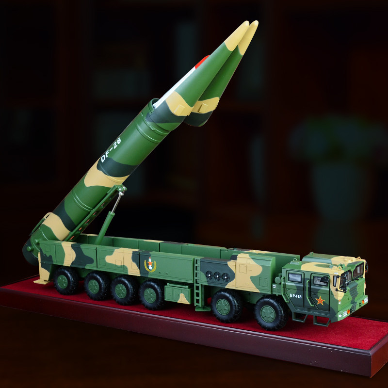 仿真摆件礼品模型成品军事合金df-26发射导弹坦克