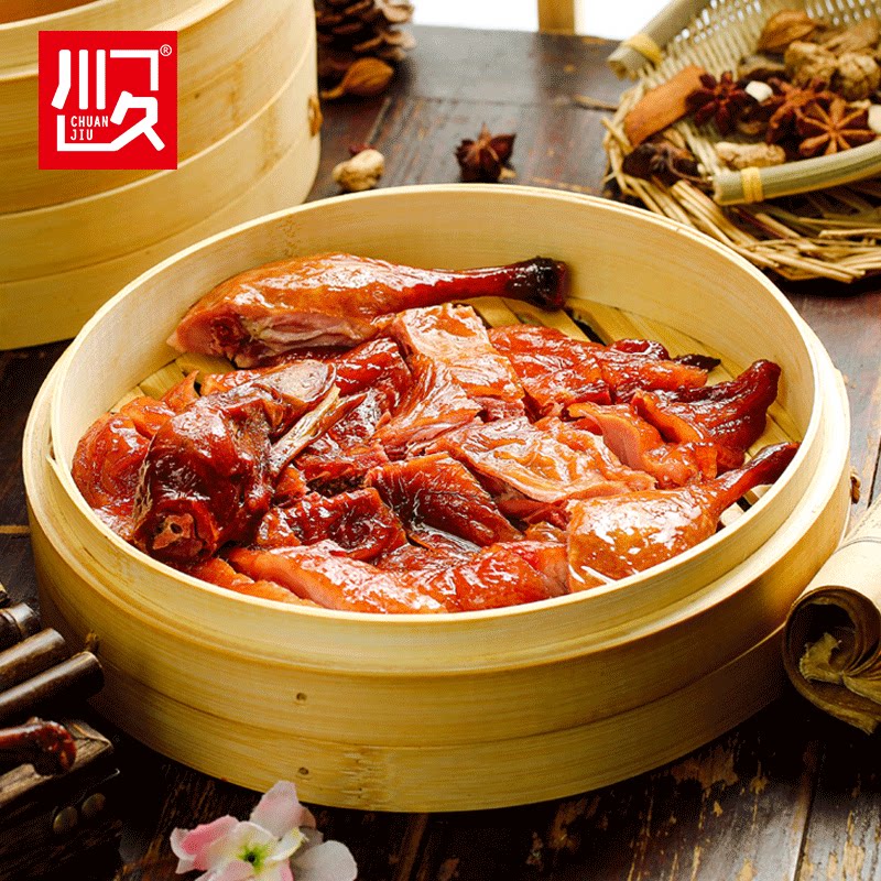 川久蒸鸭如意系列现蒸现吃美食下酒菜私房菜重庆特产原味550g