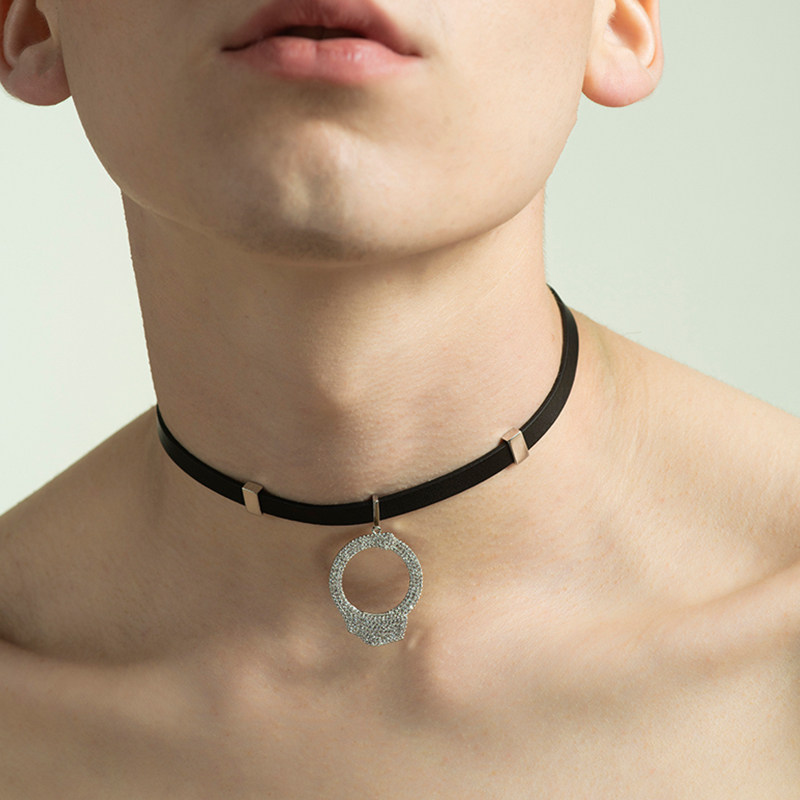 juunnglelab明日之子卢俊杰俊杰同款复古颈圈项链镶钻项链