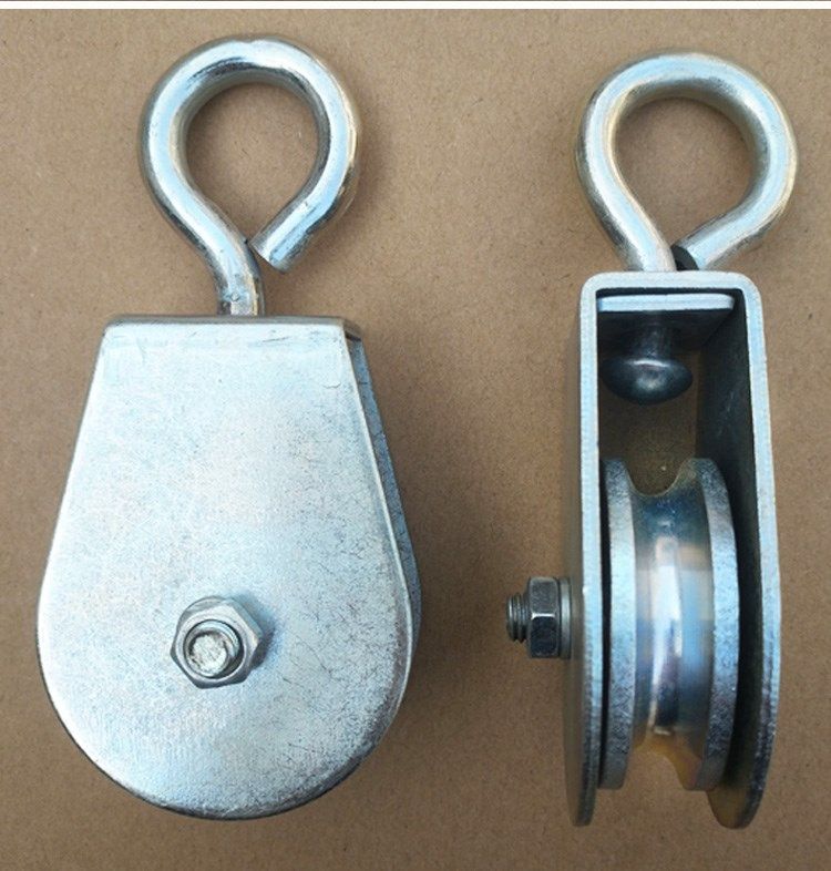 滑轮轮上轨道直线轮组道轨拉绳省力高空吊轮滑轮