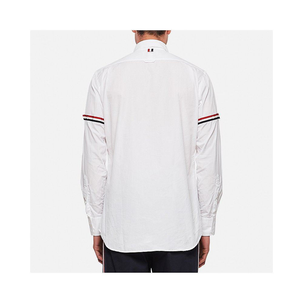 香港直发thombrowne汤姆布朗男士白色双臂红黑衬衫