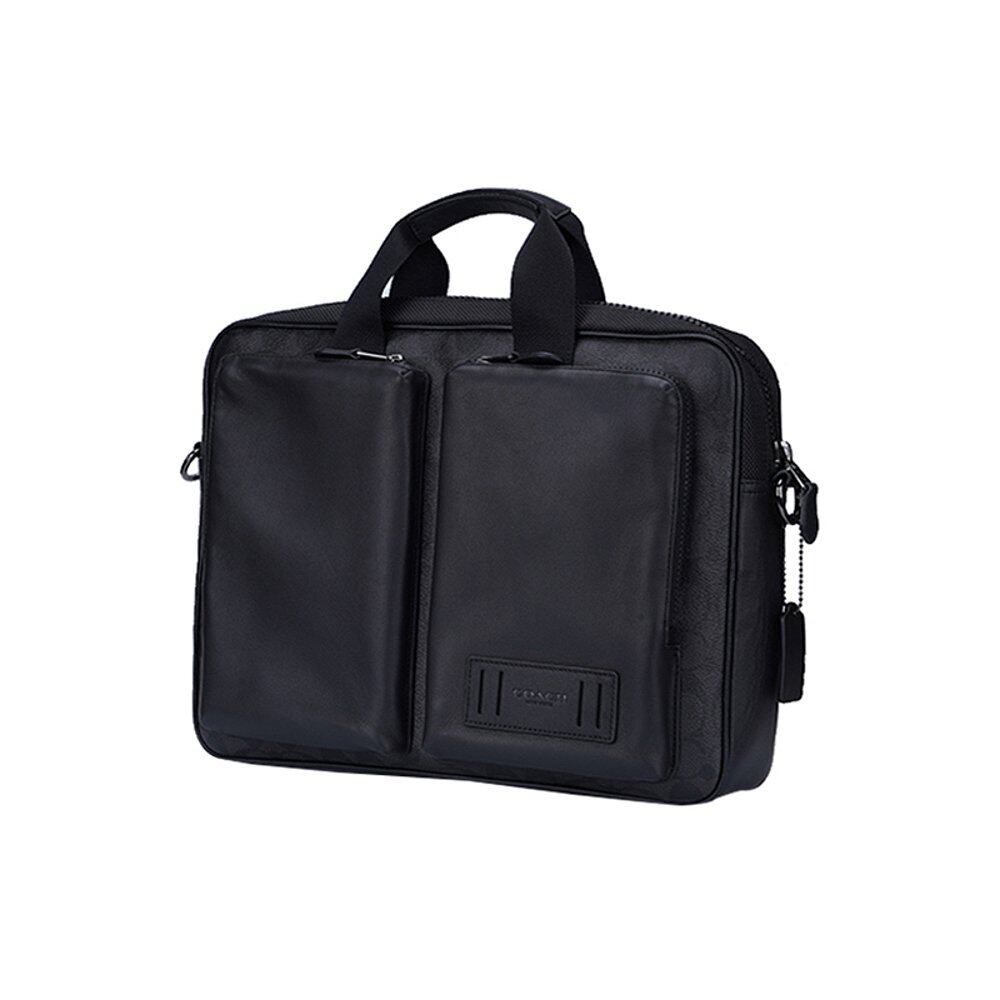 香港直发coach蔻驰奥莱款rider系列男士pvc配皮手提包5665qbqbe