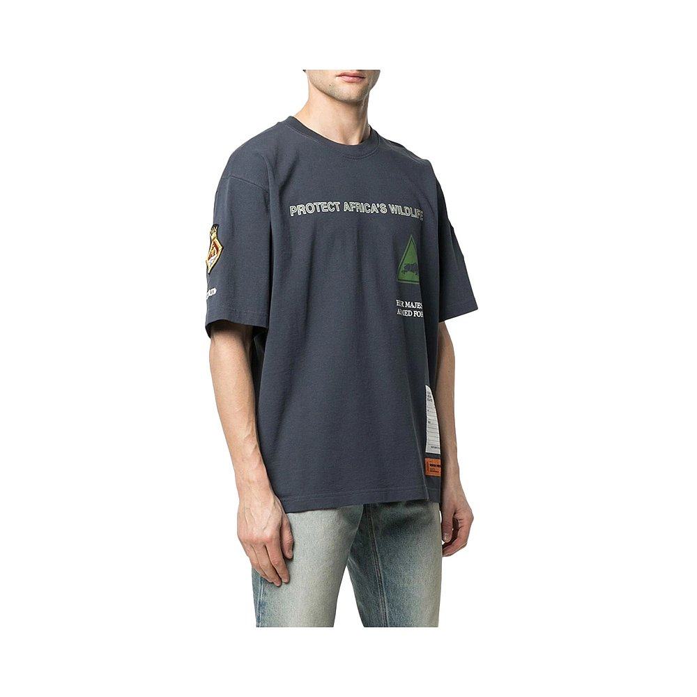 香港直发heronpreston男士海军蓝色保护动物短袖t恤