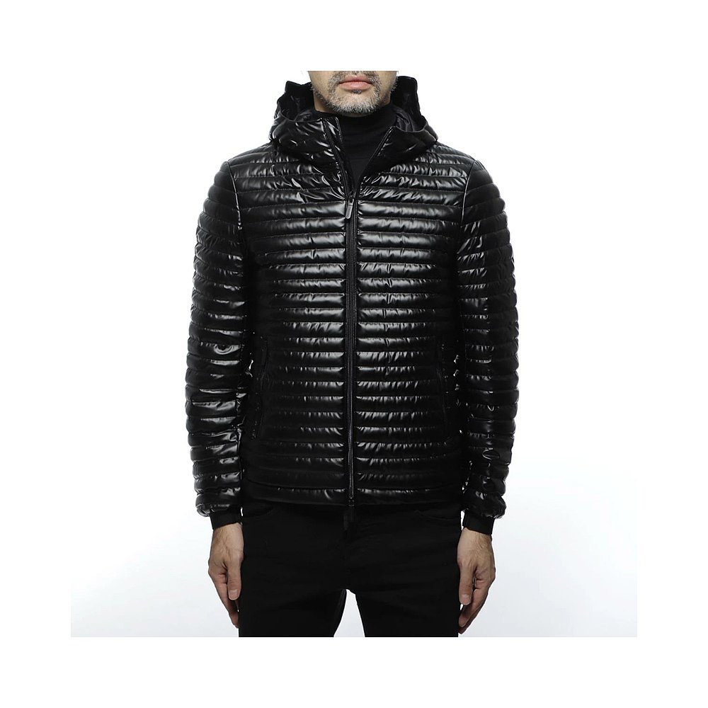 黑色防水连帽充气羽绒服 香港直发armani collezioni 6g1b99 男士