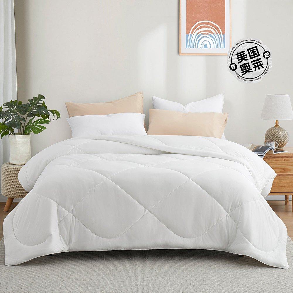 allseasonsdownalternativesilky被子白色美国奥莱直发棉花被
