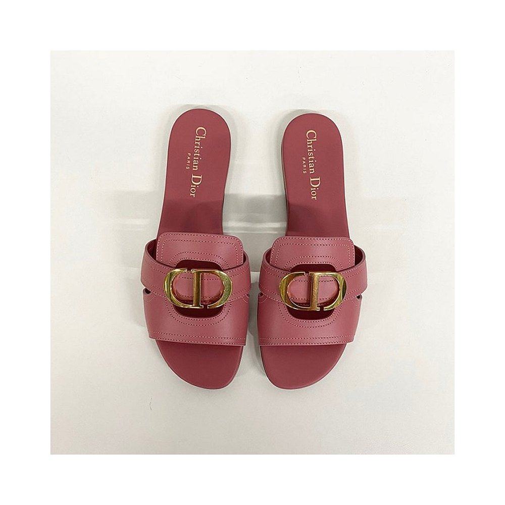 香港直发dior红色女士露趾平底拖鞋kcq266vea43p其他拖鞋