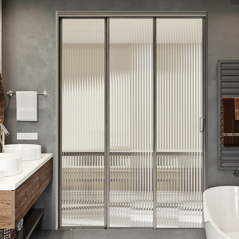 享木定制厨房推拉门钛镁铝合金长虹玻璃门窄边联动卧室门