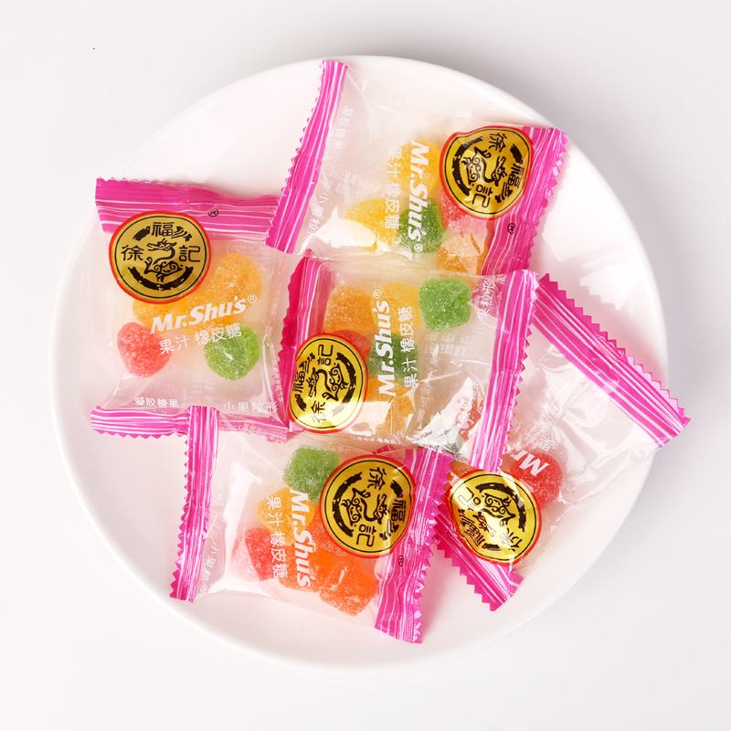 徐福记小果粒果汁橡皮糖儿童食水果味糖果