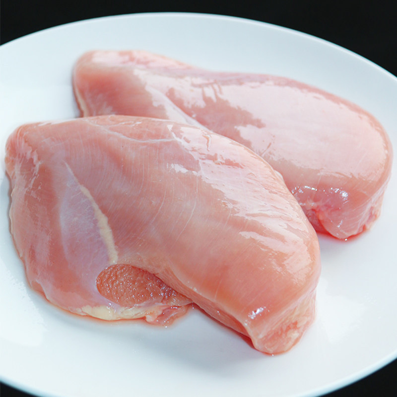 去皮鸡胸肉4斤装新鲜冷冻鸡大胸生鲜批发健身代餐单冻低脂鸡脯肉5