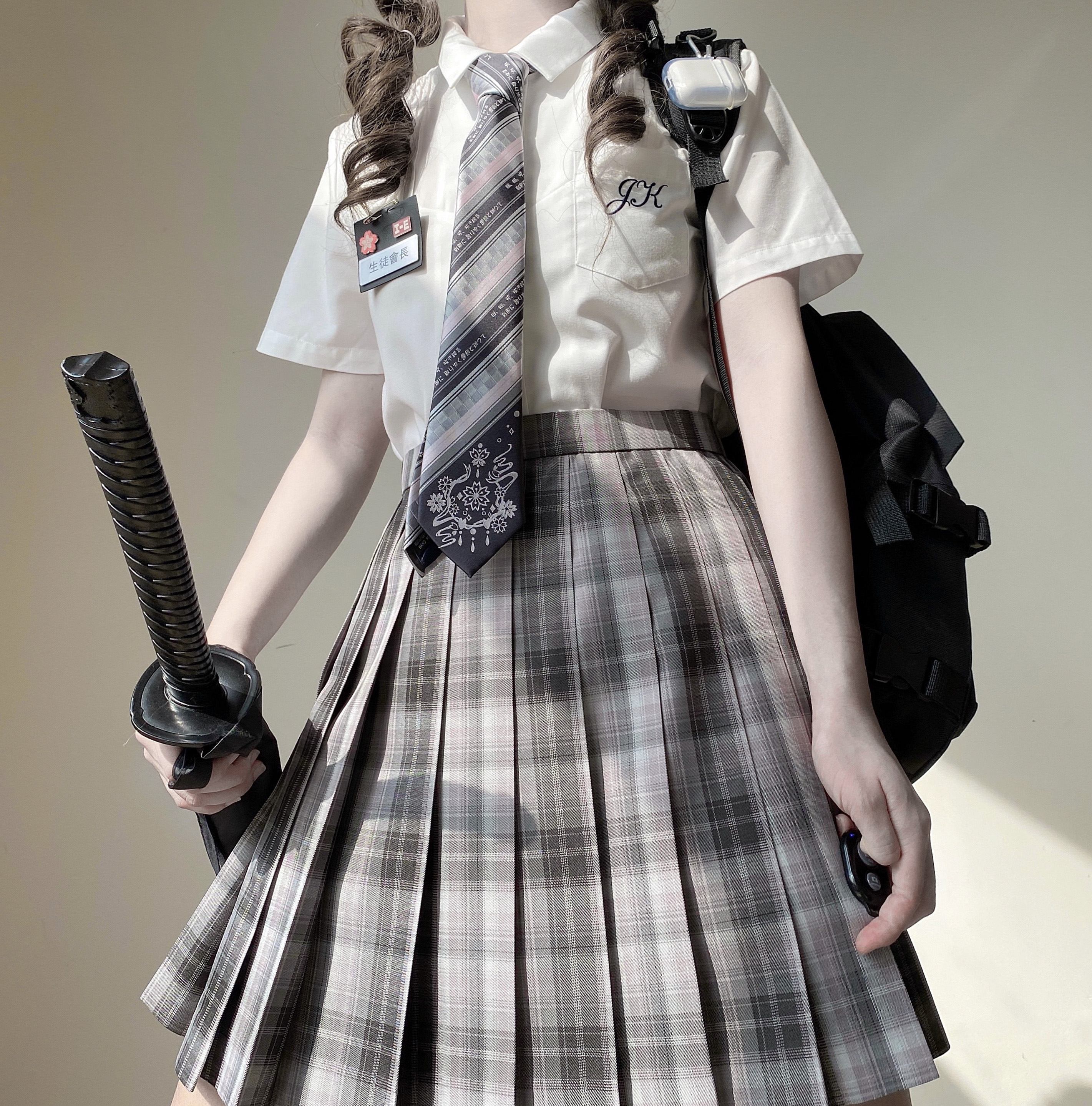 御茶家正版叙语格裙原创日制校供JK格裙套装夏季格裙半身百褶裙