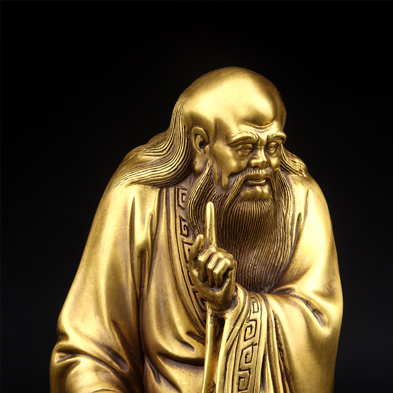 欧圣黄铜老子圣人老聃铜雕雕像摆件中式雕塑摆件