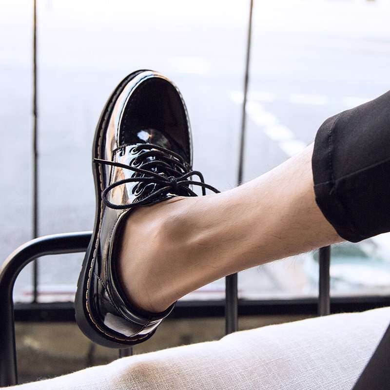 ktv穿的服务员男夏皮鞋子夏季商务夏款小皮鞋男版潮英伦时尚