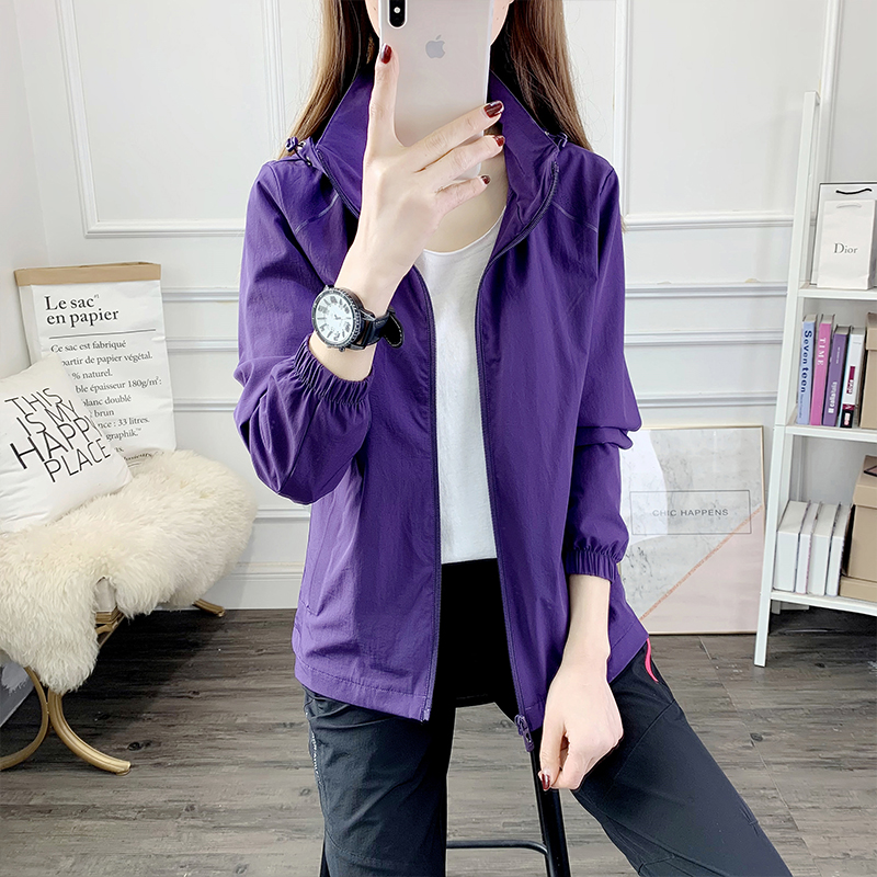 冲锋衣女大码外套春秋薄款速干衣弹力透气风衣2020新款运动外套潮