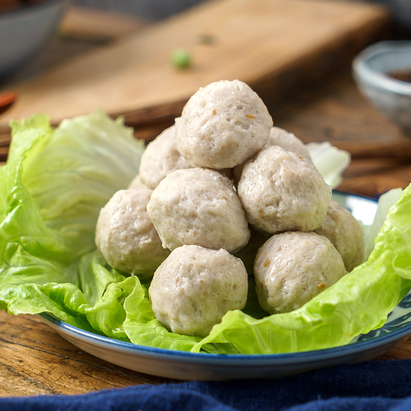 【拍2件】潮汕手工猪肉丸1斤