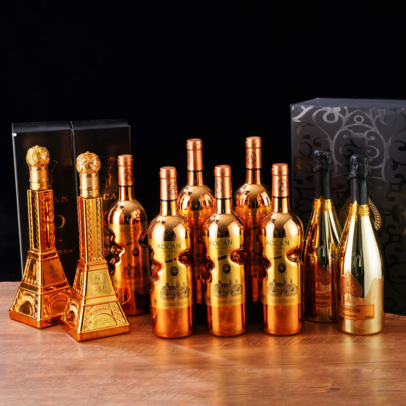 2支高档红酒酒神龙套红葡萄酒6支整箱xo白兰地干红静态葡萄酒