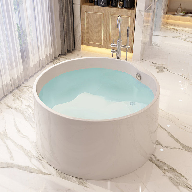 范尔德独立式小户户型浴缸圆形家用成人亚克力欧式普通浴缸
