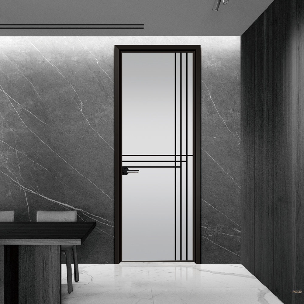 裕安门窗定金铝合金窄边开门现代室内门卧室书房卧室门