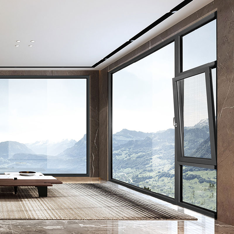 裕安门窗定金极简断桥铝合金隔音隔热开窗落地断桥铝窗
