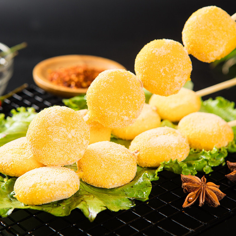 南瓜饼串无锡烧烤bbq野外户外郊游冷冻铁板南瓜