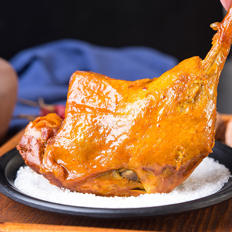 冠品郎盐焗鸭鸡腿乡巴佬香酥辣大腿礼袋装|卤肉类熟食休闲零食小吃抖