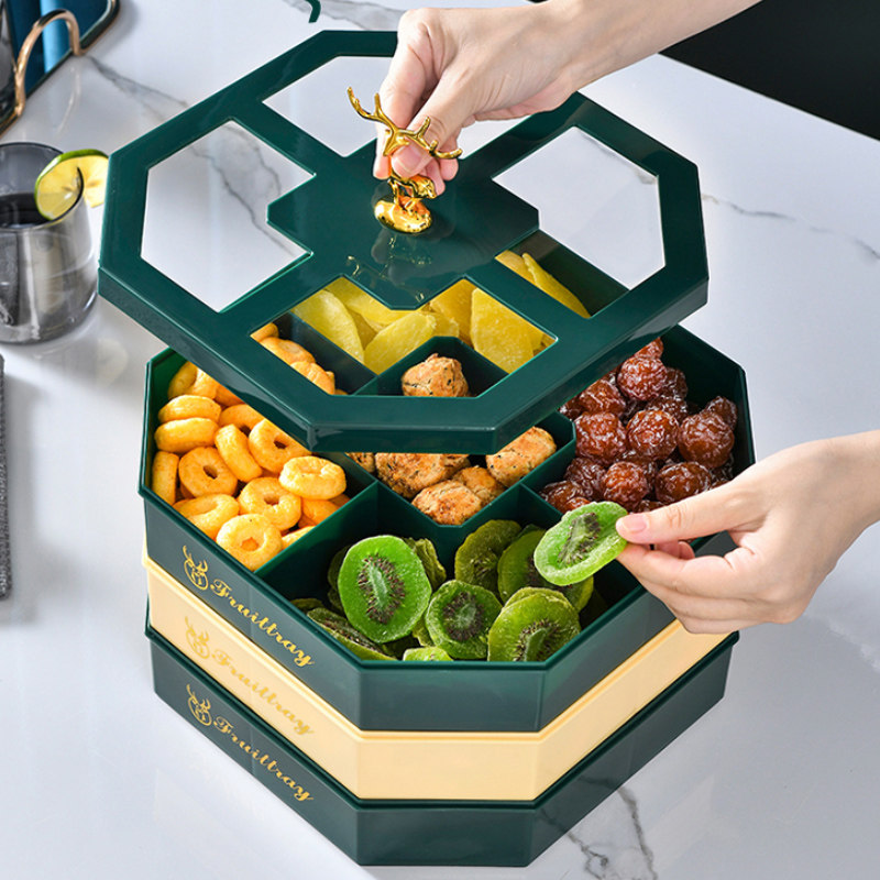 客厅轻奢零食盒干果盒茶几糖果盒